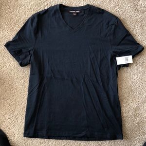 Men Navy Blue Michael Kors V-Neck